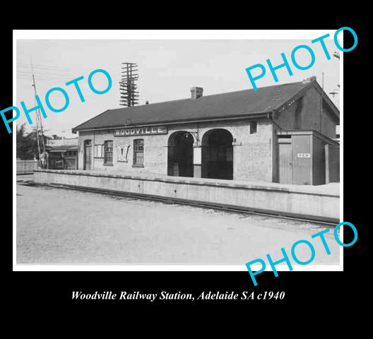 OLD HISTORICAL SA PHOTO OF SAR RAILWAYS, WOODVILLE RAILWAY STATION c1940