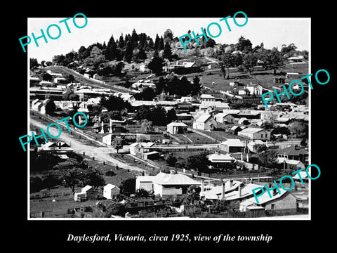 OLD LARGE HISTORICAL PHOTO OF DAYLESFORD VICTORIA, VIEW OF THE TOWNSHIP c1925