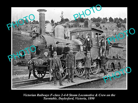 OLD LARGE HISTORICAL PHOTO OF DAYLESFORD VICTORIA, VICTORIAN RAILWAYS TRAIN 1890