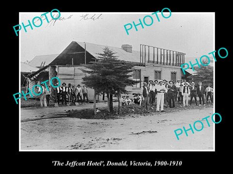 OLD LARGE HISTORICAL PHOTO OF DONALD VICTORIA, VIEW OF THE JEFFCOTT HOTEL c1910