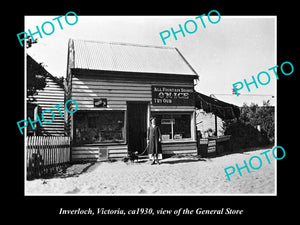 OLD LARGE HISTORICAL PHOTO OF INVERLOCH VICTORIA, VIEW OF THE GENERAL STORE 1930