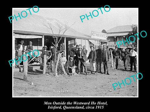 OLD LARGE HISTORICAL PHOTO OF ISISFORD QLD, VIEW OF WESTWARD HO HOTEL c1915