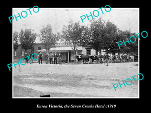 OLD LARGE HISTORICAL PHOTO OF EUROA VICTORIA, VIEW OF SEVEN CREEKS HOTEL c1910