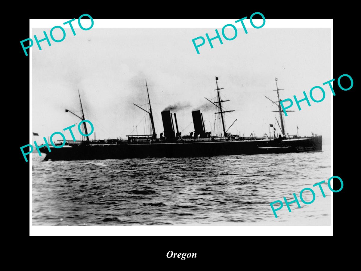 OLD LARGE HISTORIC MERCHANT SHIP PHOTO OF THE STEAMSHIP SS OREGON c1920s