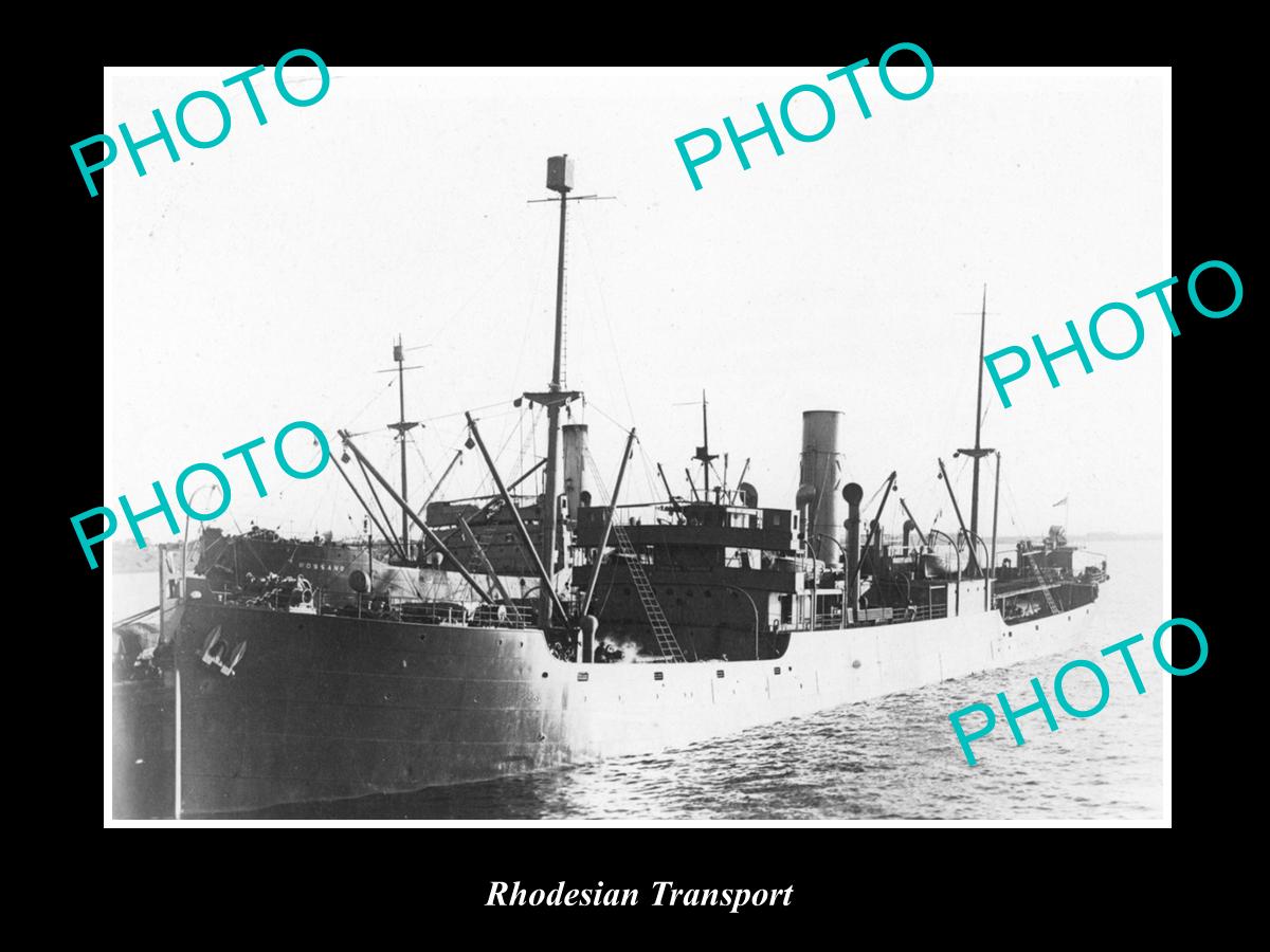 Old Large Historic Merchant Ship Photo Of The Steamship Ss Rhodesian T ...