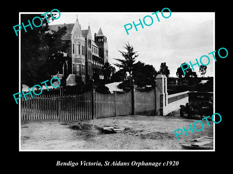 OLD LARGE HISTORICAL PHOTO OF BENDIGO VICTORIA, VIEW OF St AIDENS ORPHANAGE 1920