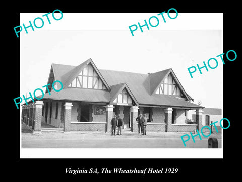 OLD LARGE HISTORICAL PHOTO OF VIRGINIA SA, VIEW OF THE WHEATSHEAF HOTEL 1929