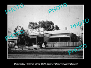 OLD LARGE HISTORICAL PHOTO OF DIMBOOLA VICTORIA, DENEYS GENERAL STORE 1900