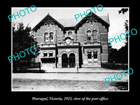 OLD LARGE HISTORIC PHOTO OF WARRAGUL VICTORIA, VIEW OF THE POST OFFICE 1923