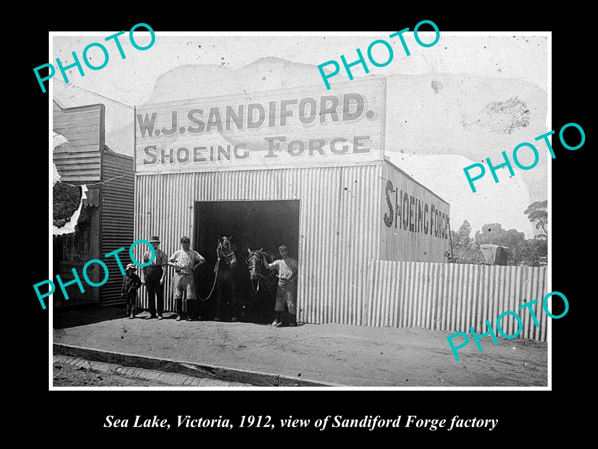 OLD LARGE HISTORIC PHOTO OF  SEA LAKE VICTORIA, SANDIFORD FORGE BUILDING c1912