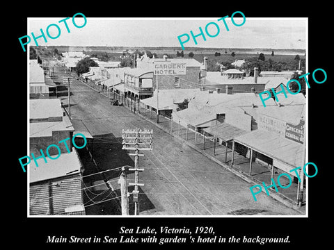 OLD LARGE HISTORIC PHOTO OF  SEA LAKE VICTORIA, VIEW OF THE MAIN STREET c1920