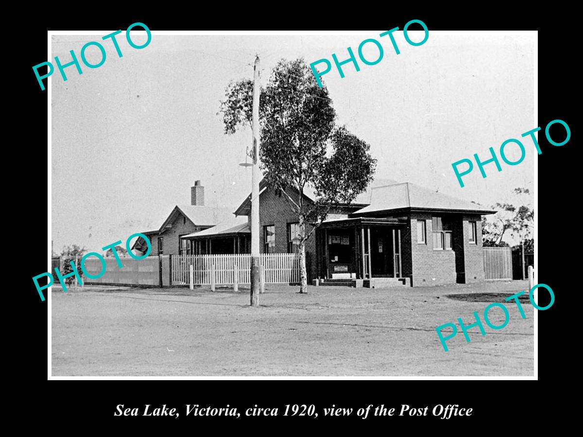 OLD LARGE HISTORIC PHOTO OF  SEA LAKE VICTORIA, VIEW OF THE POST OFFICE c1920