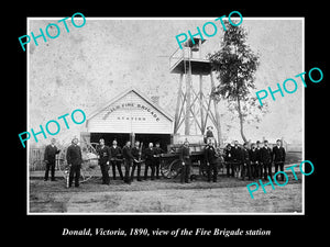 OLD LARGE HISTORIC PHOTO OF DONALD VICTORIA, VIEW OF FIRE BRIGADE STATION 1904