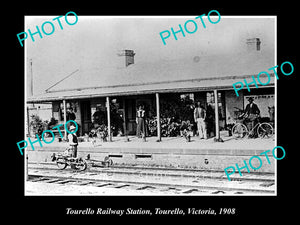 OLD LARGE HISTORIC PHOTO OF TOURELLO VICTORIA, VIEW OF THE RAILWAY STATION c1908