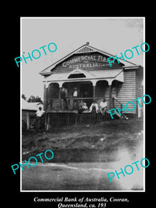 OLD LARGE HISTORIC PHOTO OF COORAN QLD, COMMERCIAL BANK OF AUSTRALIA c1930