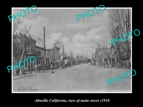 OLD LARGE HISTORIC PHOTO OF ALTAVILLE CALIFORNIA,VIEW OF MAIN STREET c1910