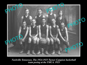 OLD LARGE HISTORIC PHOTO OF NASHVILLE TENNESSEE, THE YMCA BASKETBALLTEAM c1925