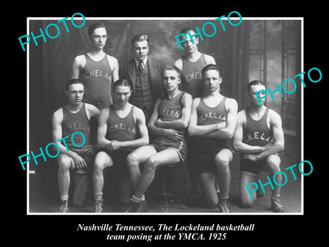 OLD LARGE HISTORIC PHOTO OF NASHVILLE TENNESSEE, LOCKELAND BASKETBALL TEAM c1925