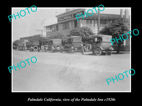 OLD LARGE HISTORIC PHOTO OF PALMDALE CALIFORNIA, THE PALMDALE INN c1920s