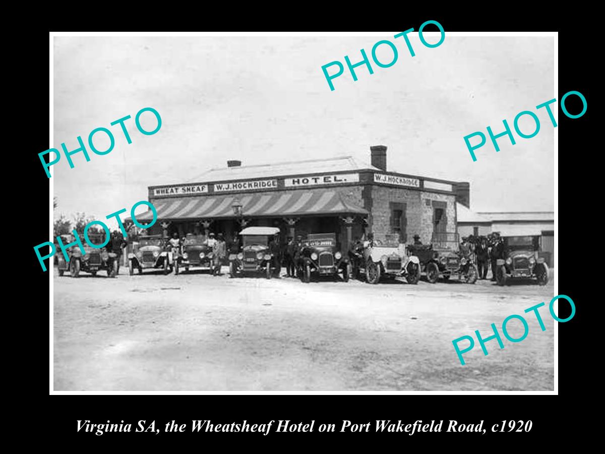 OLD LARGE HISTORIC PHOTO OF VIRGINIA SOUTH AUSTRALIA THE WHEATSHEAF HOTEL, c1920