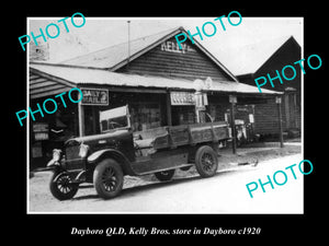 OLD LARGE HISTORIC PHOTO OF DAYBORO QLD, THE KELLY BROTHERS STORE c1920