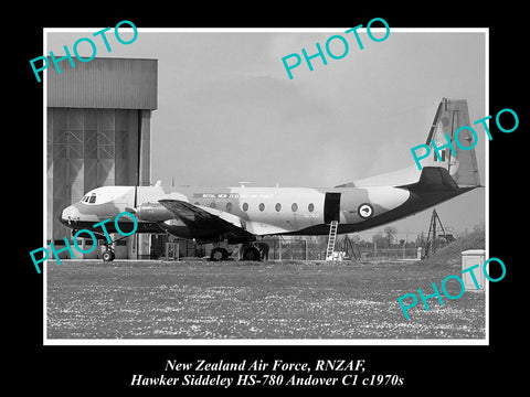 HISTORIC AVIATION PHOTO OF RNZAF NEW ZEALAND AIR FORCE, HAWKER SIDDELEY 1970s