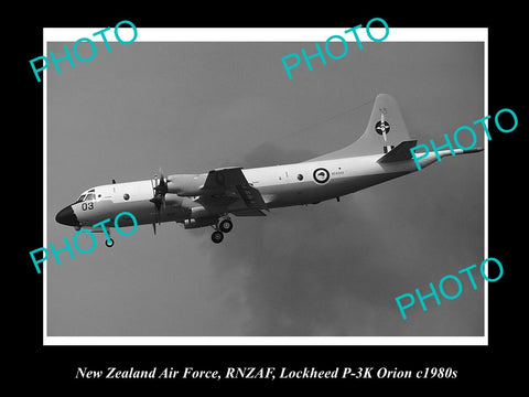 HISTORIC AVIATION PHOTO OF RNZAF NEW ZEALAND AIR FORCE, LOCKHEED ORION c1980s