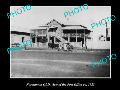 OLD LARGE HISTORIC PHOTO OF NORMANTON QLD, VIEW OF THE TOWN POST OFFICE c1923