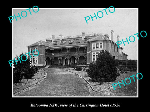 OLD LARGE HISTORIC PHOTO OF KATOOMBA NSW, VIEW OF THE CARRINGTON HOTEL c1920