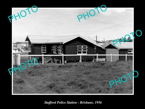 OLD LARGE HISTORIC PHOTO OF BRISBANE QLD, THE STAFFORD POLICE STATION c1956