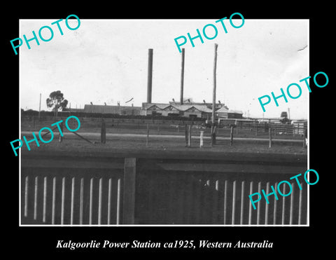 OLD LARGE HISTORIC PHOTO OF KALGOORLIE WESTERN AUSTRALIA, POWER STATION c1925