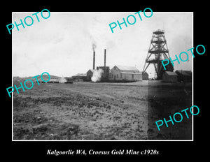 OLD LARGE HISTORIC PHOTO OF KALGOORLIE WESTERN AUSTRALIA, GOLD MINE c1920