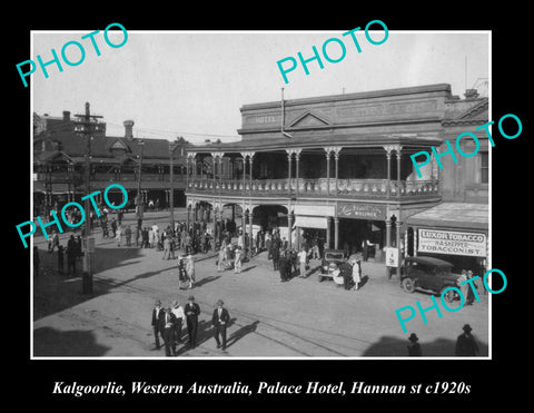 OLD LARGE HISTORIC PHOTO OF KALGOORLIE WESTERN AUSTRALIA, PALACE HOTEL ca1920