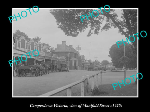 OLD LARGE HISTORIC PHOTO OF CAMPERDWN VICTORIA, VIEW OF MANIFOLD STREET c1920