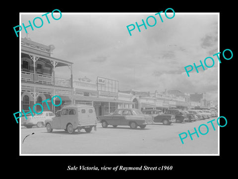 OLD LARGE HISTORIC PHOTO OF SALE VICTORIA, VIEW OF RAYMOND STREET c1960s