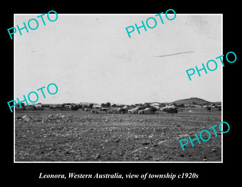 OLD LARGE HISTORIC PHOTO OF LEONORA WESTERN AUSTRALIA, VIEW OF TOWNSHIP c1920