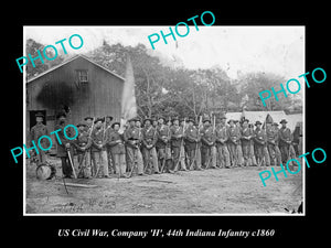 US CIVIL WAR LARGE HISTORIC PHOTO OF THE 44th INDIANA INFANTRY c1860 1