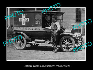 OLD LARGE HISTORIC PHOTO OF ABILENE TEXAS, THE SLDIES BAKERY TRUCK c1920s