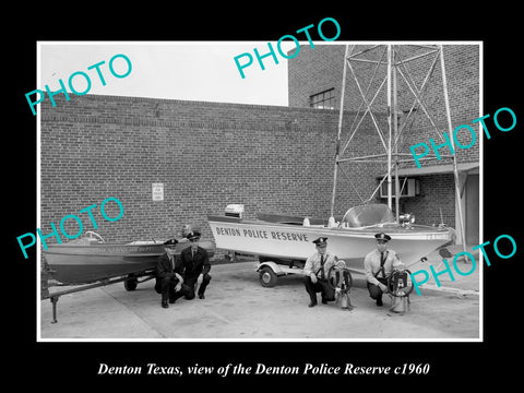 OLD LARGE HISTORIC PHOTO OF DENTON TEXAS, THE DENTON POLICE RESERVE c1960s