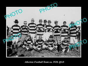 OLD LARGE HISTORIC PHOTO OF ATHERTON QLD, THE TOWN RUGBY FOOTBALL TEAM c1920