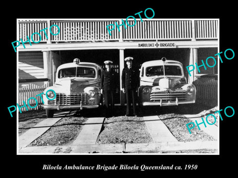 OLD LARGE HISTORIC PHOTO OF BILOEBA QLD, THE QATB AMBULANCE STATION c1950