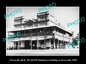 OLD LARGE HISTORIC PHOTO OF TOWNSVILLE QLD, THE QATB AMBULANCE STATION c1969