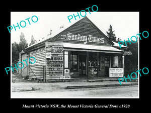 OLD LARGE HISTORIC PHOTO OF MOUNT VICTORIA NSW, THE MOUNT VICTORIA STORE c1920