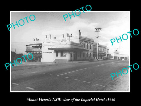 OLD LARGE HISTORIC PHOTO OF MOUNT VICTORIA NSW, THE IMPERIAL HOTEL c1940