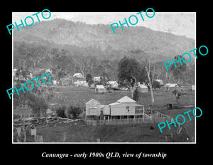 OLD LARGE HISTORIC PHOTO OF CANUNGRA QLD, VIEW OF TOWNSHIP ca1900