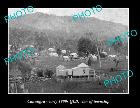 OLD LARGE HISTORIC PHOTO OF CANUNGRA QLD, VIEW OF TOWNSHIP ca1900