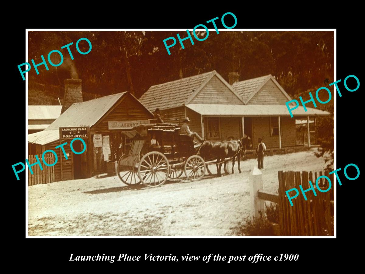 OLD LARGE HISTORIC PHOTO OF LAUNCHING PLACE VICTORIA, THE POST OFFICE c1900