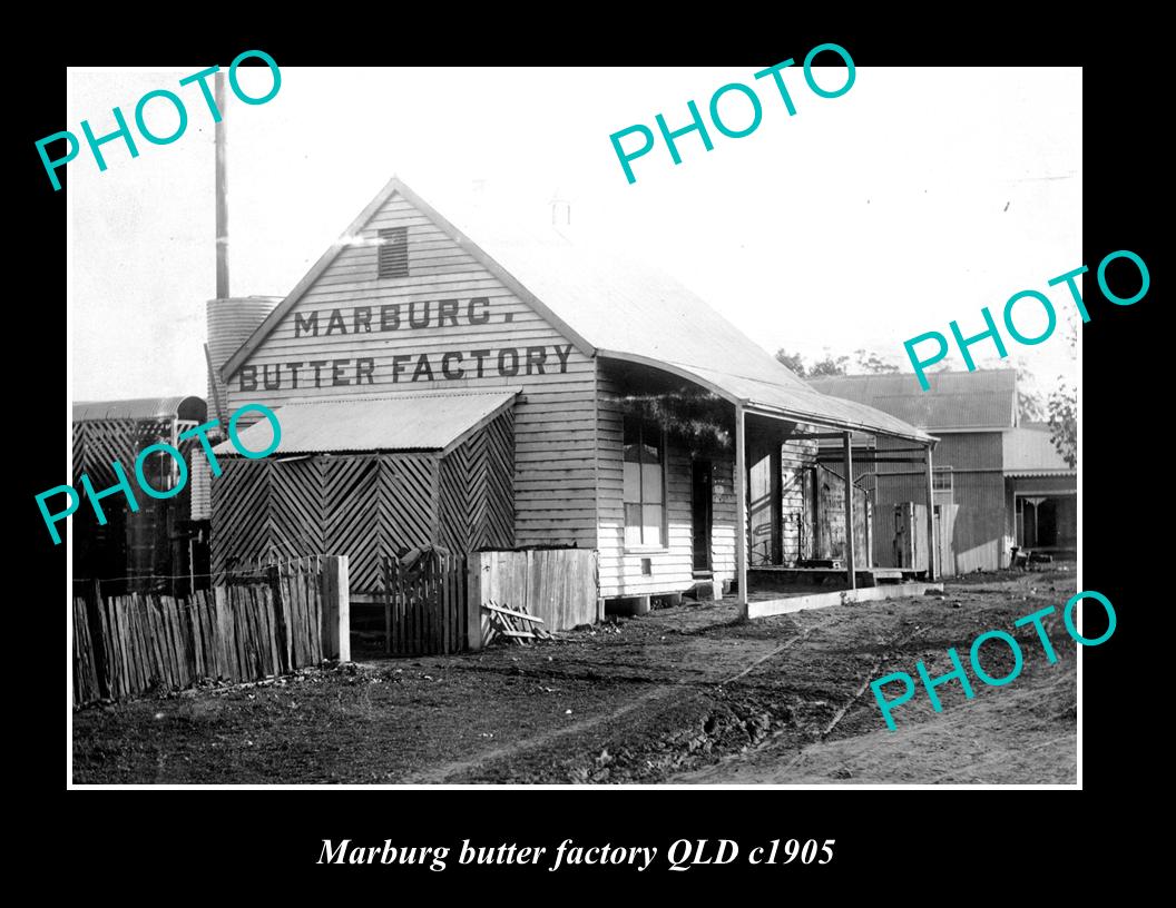 OLD LARGE HISTORIC PHOTO OF MARBURG QLD, VIEW OF THE BUTTER FACTORY ca1905