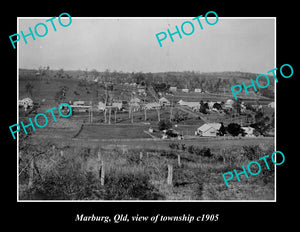 OLD LARGE HISTORIC PHOTO OF MARBURG QLD, VIEW OF THE TOWNSHIP ca1905