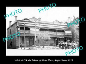 OLD LARGE HISTORIC PHOTO OF ADELAIDE SA, THE PRINCE OF WALES HOTEL ANGAS St 1923